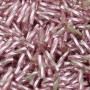 Perline vetro tubicino rosa 7x2 mm conf. 5 GR (circa 150 pz)