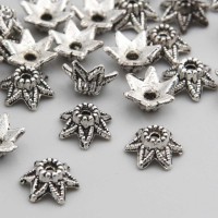 Coppette stelle argento anticato 10 mm 35 pz