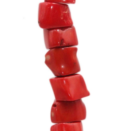 Corallo | Corallo bambù colonna 17x10 mm rosso 5 pz - 35m0s66