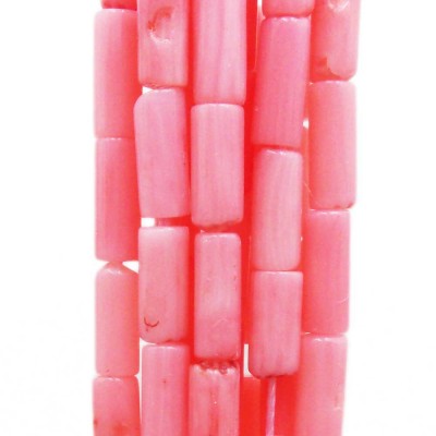 Corallo bambù rosa colonna 8.6x2.8 mm filo 40 cm