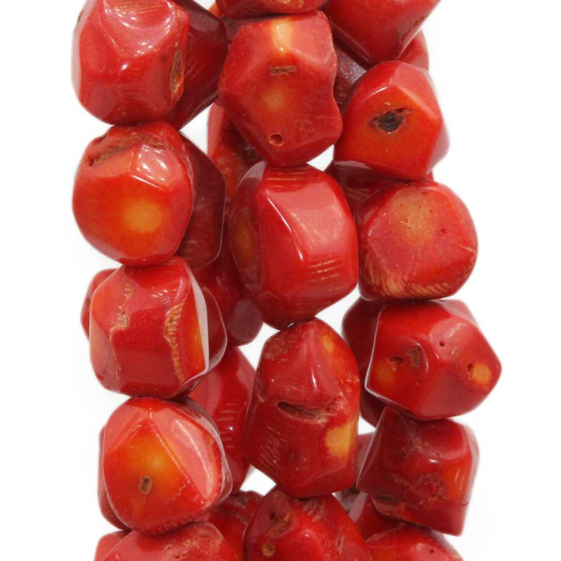 Corallo bambù rosso sasso 16/20 mm 1 pz (bambù900) - pietreeminuterie.com