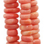 Corallo bambu sasso schiacciato rosa 13/15 mm 10 pz