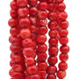 Corallo rosso tondo irregolare 6 mm ilo 40 cm