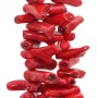 Corallo bambù rosso rametto 25/28 mm 2 pz