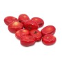 Corallo bambù rosso sasso lucido 24x18 circa 1 pz