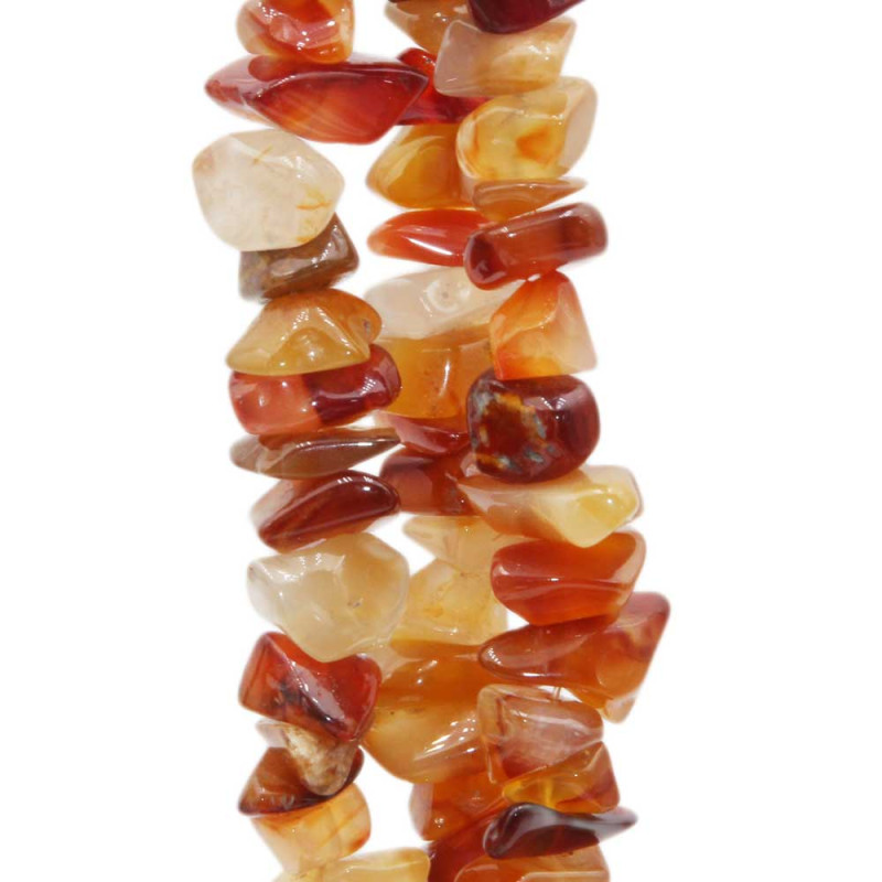 Corniola chips 10/16 mm filo 40 cm (chi8corn) - pietreeminuterie.com