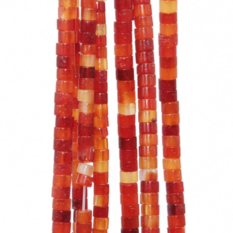 Corniola rondelle 4x2.5 mm filo 40 cm (corn-0p16) - pietreeminuterie.com