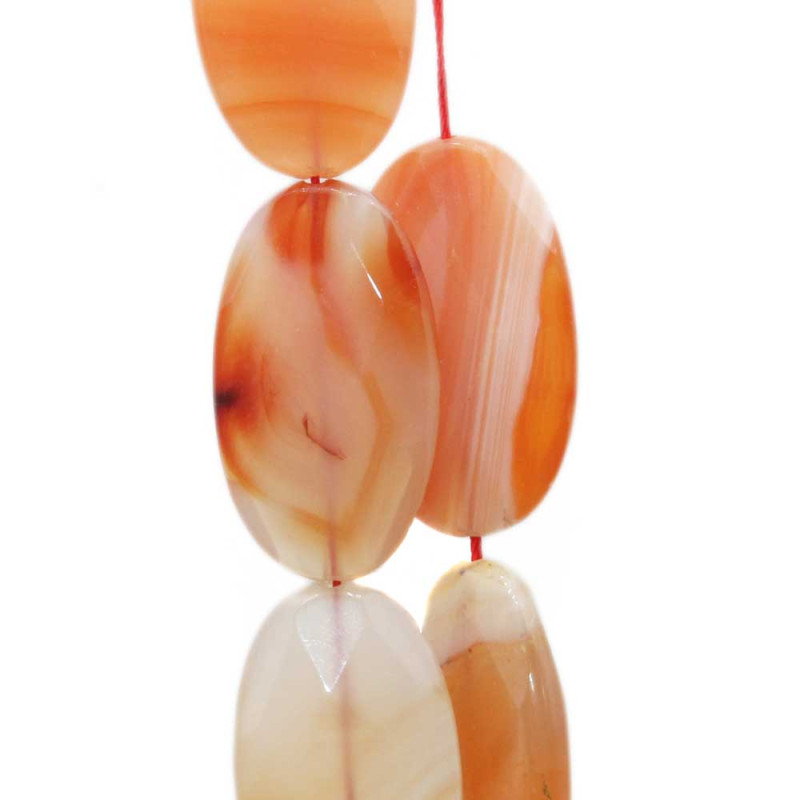 Corniola striata ovale sfac. 35x20 mm 1 pz (30x15corn8) - pietreeminuterie.com