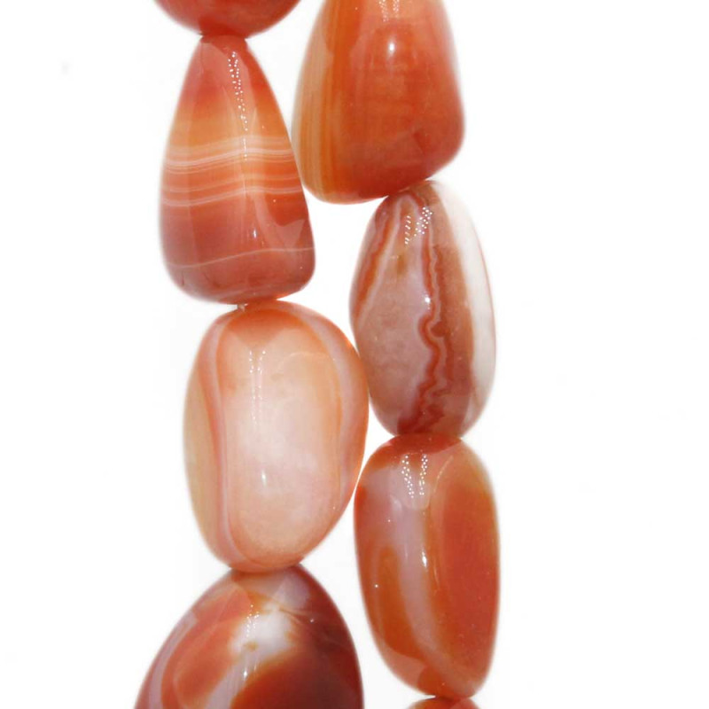 Corniola striata pepita liscia 18/20 mm pacco 2 pz (pep1015mm) - pietreeminuterie.com