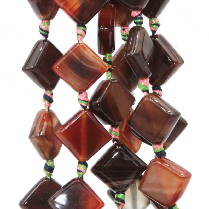 Corniola striata rombo irregolare 18 mm conf. 4 pz (rom-22201) - pietreeminuterie.com