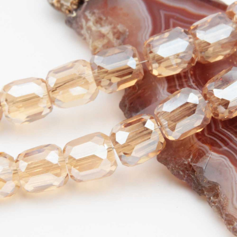 Cristalli barilotto 8x7.5 mm brown sugar conf. 20 pz (bar-87mm) - pietreeminuterie.com