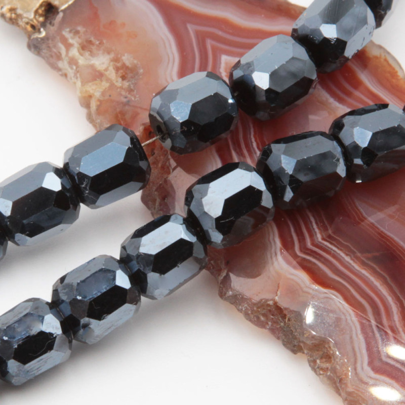 Cristalli barilotto 8x7.5 mm ematite conf. 20 pz 