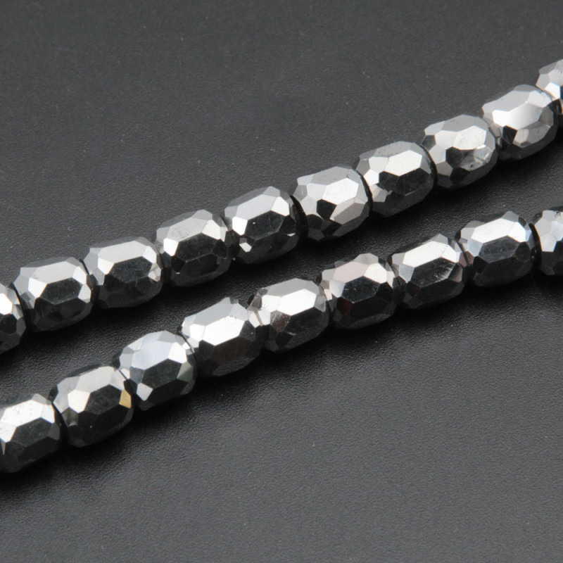 Cristalli barilotto 8x7.5 mm silver conf. 20 pz (silver-87mm) - pietreeminuterie.com
