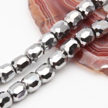 Cristalli barilotto 8x7.5 mm silver conf. 20 pz