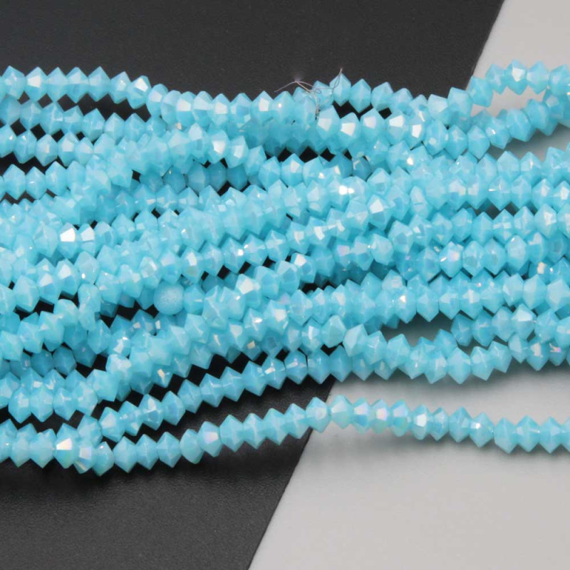 Cristalli bicono 4x3 mm azzurri a/b filo 40 cm (bic-4x3x) - pietreeminuterie.com