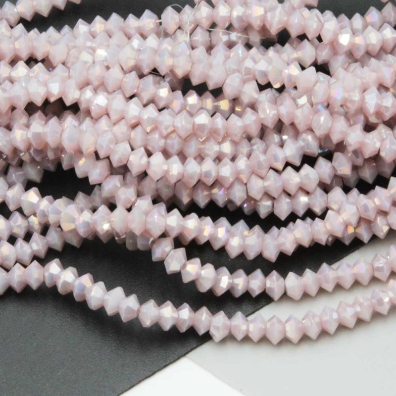 Cristalli bicono 4x3 mm violet a/b filo 40 cm (bic-4xx7) - pietreeminuterie.com