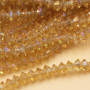 Cristalli bicono 6 mm gold a/b filo 40 cm