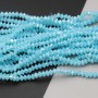 Cristalli bicono 4x3 mm azzurri a/b filo 40 cm