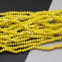 Cristalli bicono 4x3 mm gialli a/b filo 40 cm