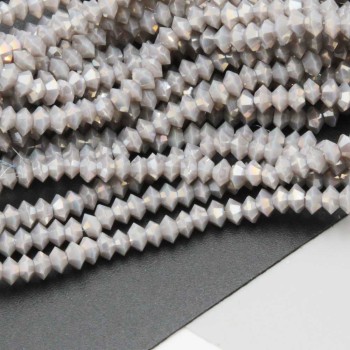 Cristalli bicono 4x3 mm grey a/b filo 40 cm