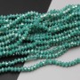 Cristalli bicono 4x3 mm turchese a/b filo 40 cm
