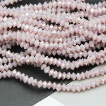 Cristalli bicono 4x3 mm violet a/b filo 40 cm