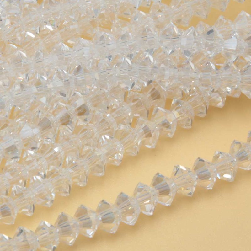 Cristalli bicono 6 mm trasparenti filo 40 cm (bic-t662) - pietreeminuterie.com