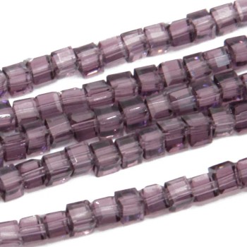 Cristalli cubic 2 mm ametista filo 40 cm Cristalli cubic 2 mm ametista filo 40 cm