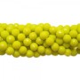 Cristalli tondi sfaccettati gialli 6 mm filo 40 cm