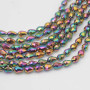 Cristalli gocce multicolor 11.5x7.5 mm sfac. filo 45 cm