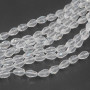 Cristalli gocce trsparenti 11.5x7.5 mm sfac. filo 45 cm