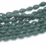 Cristalli gocce verde bottiglia 11.5x7.5 mm sfac. filo 45 cm