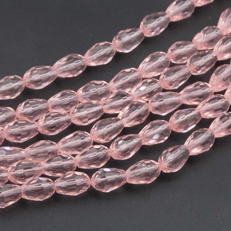 Cristalli gocce rosa 11.5x7.5 mm sfac. filo 45 cm - go-01-pink - pietreeminuterie.com Cristalli gocce rosa 11.5x7.5 mm sfac. filo 45 cm (go-01-pink) - pietreeminuterie.com