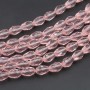 Cristalli gocce rosa 11.5x7.5 mm sfac. filo 45 cm