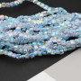 Cristalli quadrati grado A++ 4 mm base celeste A/B filo 40 cm