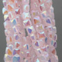 Cristalli quadrati grado A++ 4 mm pink A/B filo 40 cm