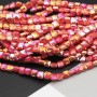 Cristalli quadrati grado A++ 4 mm base coraallo A/B filo 40 cm