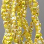 Cristalli quadrati grado A++ 4 mm gialli A/B filo 40 cm