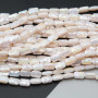 Cristalli rettangolari 9x6 mm crema a/b grado A++ filo 30 cm 34 pz circa