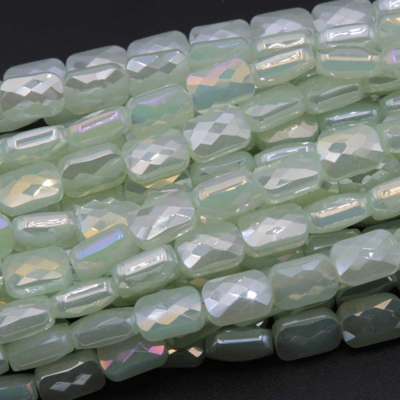 Cristalli rettangolari 9x6 mm avventurine a/b grado A++ filo 30 cm 34 pz circa (ret-pi961) - pietreeminuterie.com