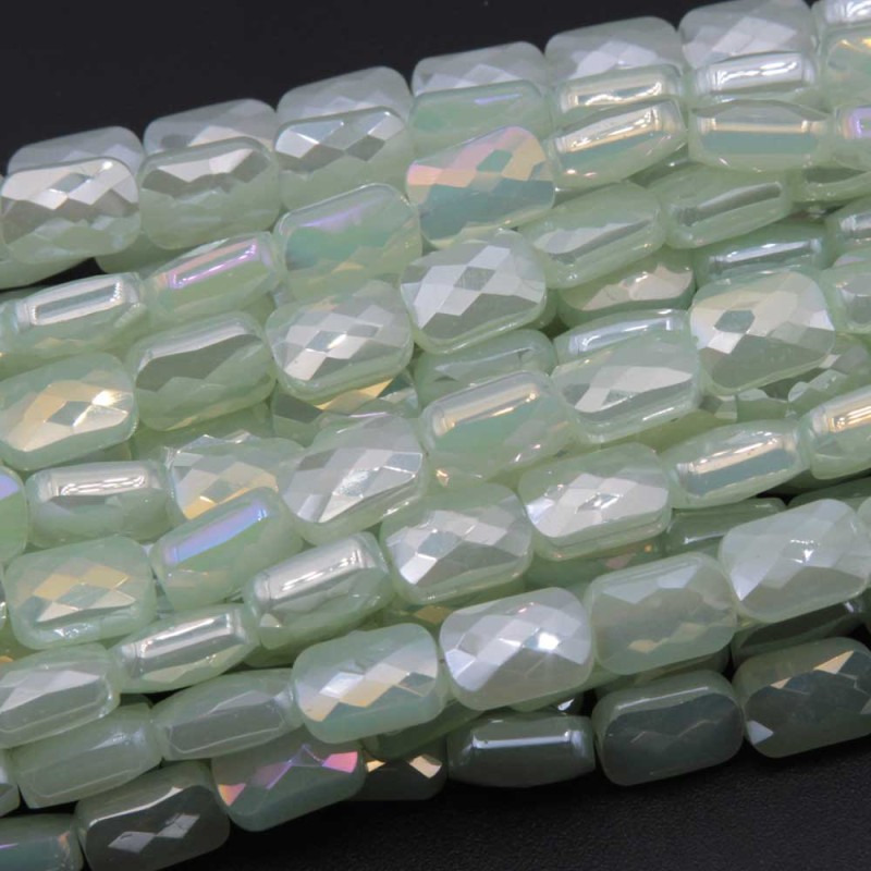 Cristalli rettangolari 9x6 mm avventurine a/b grado A++ filo 30 cm 34 pz circa (ret-pi961) - pietreeminuterie.com