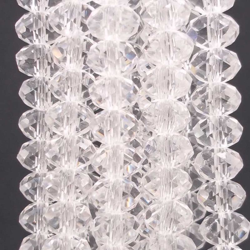 Cristalli rondella transparent 6x4 mm filo 40 cm (trasho11) - pietreeminuterie.com