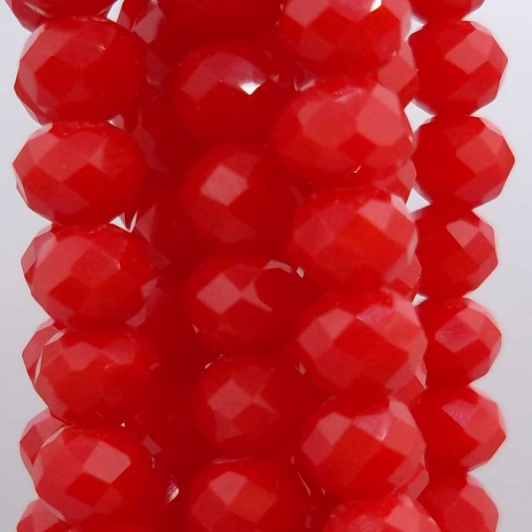 Cristalli Rondelle 6 mm | Cristalli rondella coca cola red 5.7x4.7 mm filo 45 cm - cocacola1