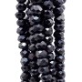 Cristalli rondella 6 mm neri filo 40 cm