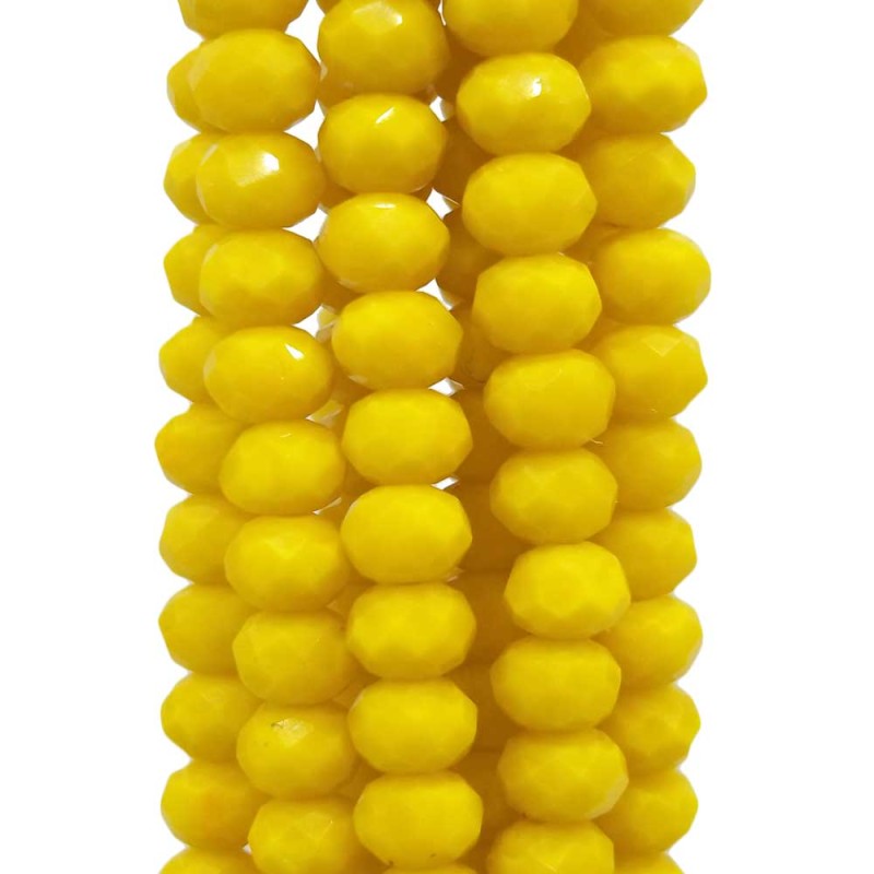 Cristalli rondella 6 mm Yellow filo 40 cm (yel990) - pietreeminuterie.com