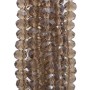 Cristalli rondella 6x5 mm grigio trasparente filo 40 cm