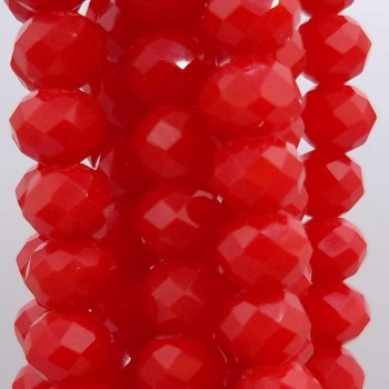 Cristalli rondella coca cola red 5.7x4.7 mm filo 45 cm Cristalli rondella coca cola red 5.7x4.7 mm filo 45 cm