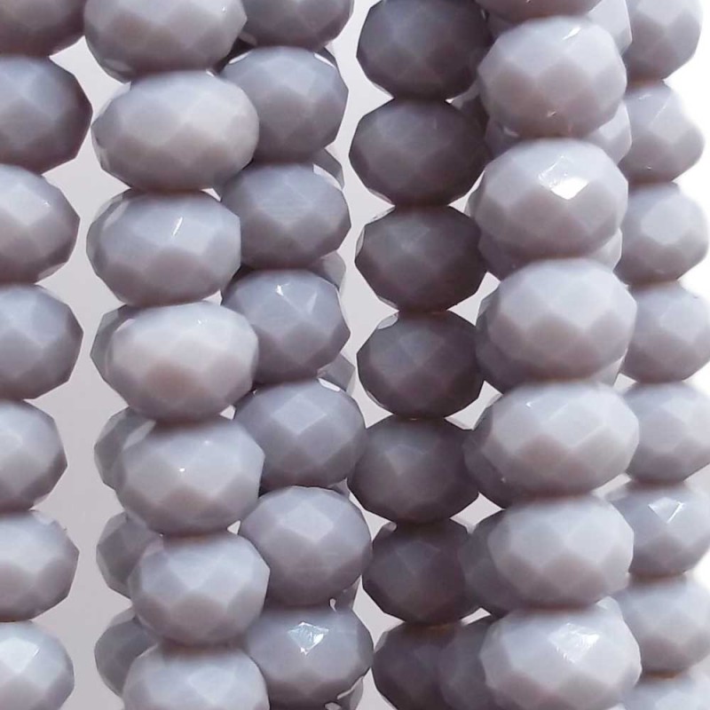 Cristalli rondella grigio pastello 5.7x4.7 mm filo 45 cm - grey991 - pietreeminuterie.com Cristalli rondella grigio pastello 5.7x4.7 mm filo 45 cm (grey991) - pietreeminuterie.com