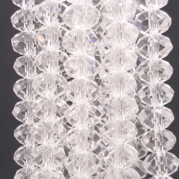 Cristalli rondella transparent 6x4 mm filo 40 cm Cristalli rondella transparent 6x4 mm filo 40 cm
