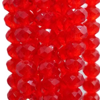 Cristalli rondella venetial red 5.7x4.7 mm filo 45 cm Cristalli rondella venetial red 5.7x4.7 mm filo 45 cm